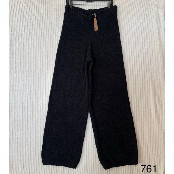 NWT SKIMS Cozy Pants Onyx Sz M Wide Leg Buttery Soft - Picture 1 of 12